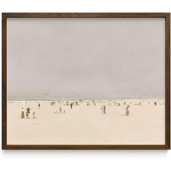 Haus and Hues Beach Art Wall Decor - Vintage Beach and Coastal Wall Art Decor with Framed Prints, Antique Charm, and Timeless Coastal Scenes (8x10 Framed Walnut)