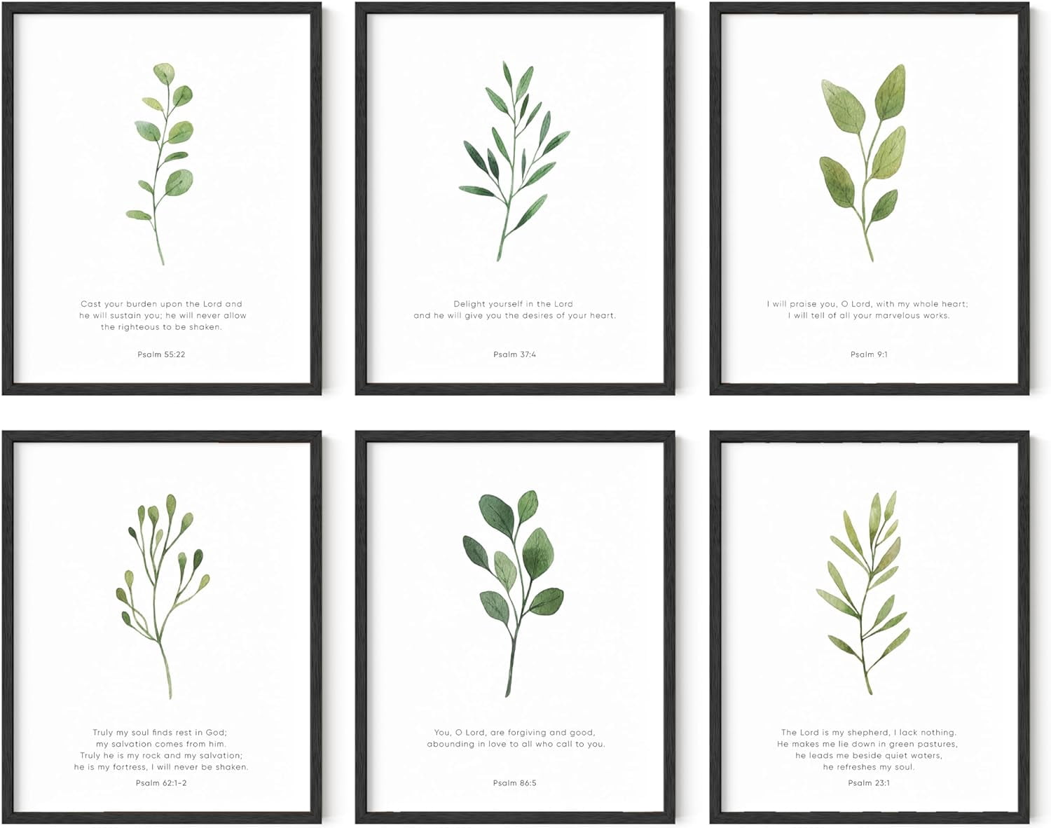 Haus and Hues Bible Verses Wall Decor - Set of 6 Christian Wall Decor Scripture Wall Art Bible Verses Wall Art Bible Verse Wall Decor Scripture Art Wall Decor Christian Posters (Black Framed) (8x10) - Walmart.com