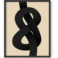 thumbnail image 1 of Haus and Hues Black and White Abstract Wall Art - Neutral Wall Art Modern Midcentury Modern Art, Black and White Artwork for Walls Modern Neutral Wall Decor Minimal Black Knot (Unframed 16x20), 1 of 6