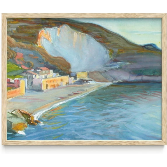 Haus and Hues Country Pictures for Wall - Framed Artwork for Country Walls, Vintage Charm, and Coastal Farmhouse Wall Decor Enckell Art Print (11x14 Framed Beige)