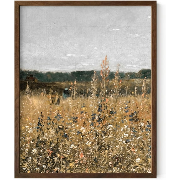 Haus and Hues Frame Wall Art for Living Room - Country Pictures Wall Decor with Rustic Charm, Vintage Elegance, and Nature's Beauty Perfect for a Touch of French and Country Flair (11x14 Frame Walnut)