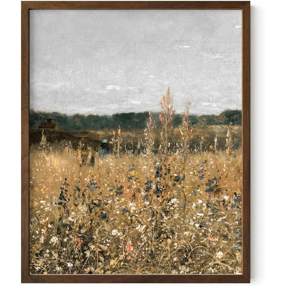 Haus and Hues Frame Wall Art for Living Room - Country Pictures Wall Decor with Rustic Charm, Vintage Elegance, and Nature's Beauty Perfect for a Touch of French and Country Flair (16x20 Frame Walnut)