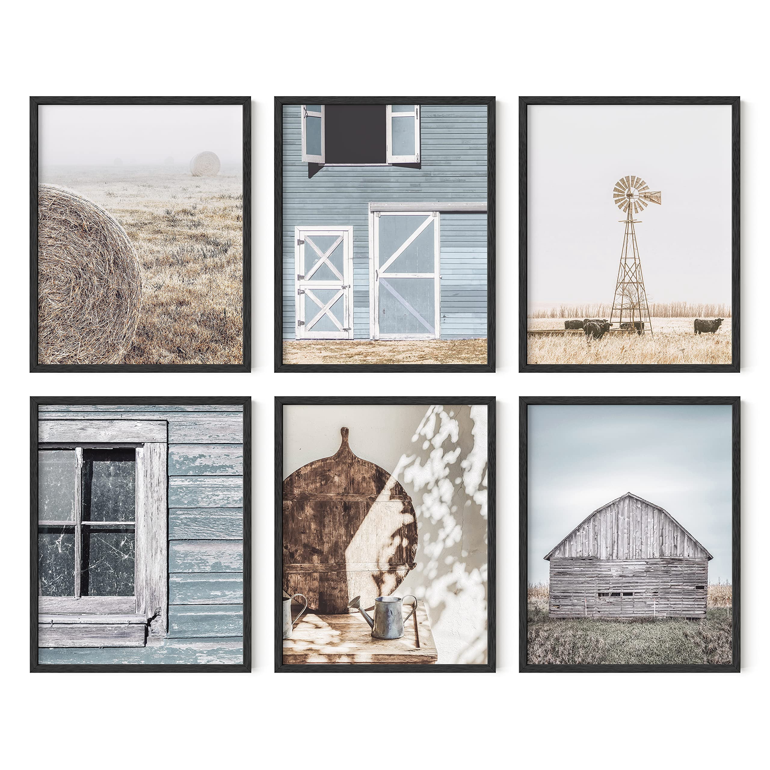 Haus and Hues Framed Barn Wall Art - Blue Wall Decor, Modern Farmhouse Wall Decor, Rustic Wall Art, Barn Pictures Wall Art Framed, Country Room Decor, Western Pictures Wall Decor (11x14, Black Framed) - Walmart.com