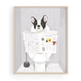 thumbnail image 1 of Haus and Hues Funny Dog Bathroom Decor Funny Bathroom Wall Art of Dog Poster | Wall Art and Animal Posters Dog Bathroom Signs and Funny Bathroom Art French Bulldog in Bathroom  16x20 Beige Framed, 1 of 1