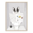 thumbnail image 1 of Haus and Hues Funny Dog Bathroom Decor - Funny Bathroom Wall Art of Dog Poster | Wall Art and Animal Posters Dog Bathroom Signs and Funny Bathroom Art French Bulldog in Bathroom (Beige Framed) (12x16), 1 of 1