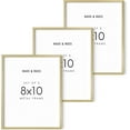 thumbnail image 1 of Haus and Hues Gold 8x10 Picture Frames - 8x10 Picture Frame Set of 3, Metal Picture Frames, Gold Gallery Wall Frame Set, Gold Photo Frames for Walls, Gold Frames 8x10 Prints (Gold Aluminum Frames), 1 of 6