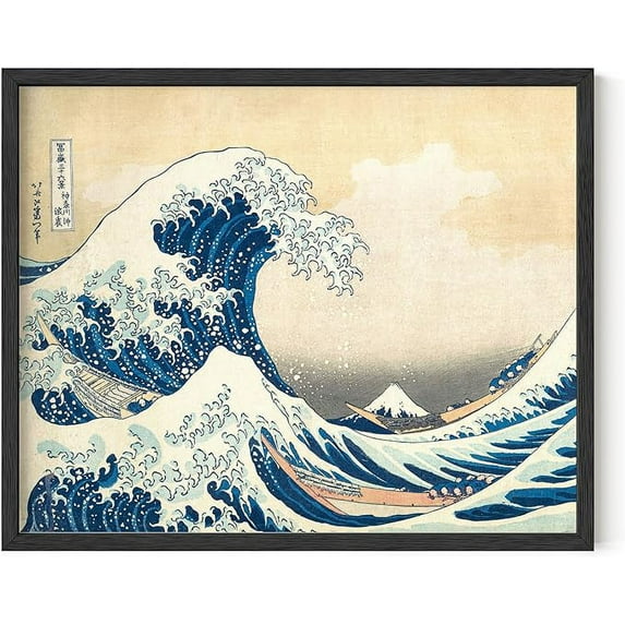Haus and Hues the Great Wave Print - Asian Art Classic Kanagawa Wave Poster Japanese Poster Ocean Art, Japanese Wall Art Ocean Posters, Japanese Art Hokusei Poster Wave Wall Art (16x20 Unframed)