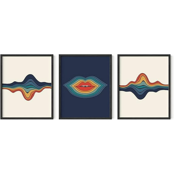 Haus and Hues Hippie Room Decor for Bedroom Aesthetic, Bedroom Decor Aesthetic, Cute Room Decor for Teen Girls, Hippie Decorations Bedroom, Teen Wall Decor, Girls Room Wall Decor (Black Framed, 16x20)
