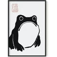 thumbnail image 1 of Haus and Hues Japanese Wall Art - Japenese Matsumoto Hoji Framed Print and Wabi Sabi Wall Decor, Frog Wall Art Japanese Wall Decor Wabi Sabi Wall Art, Frog Poster Japandi Wall Art (Black Framed 24x36), 1 of 6