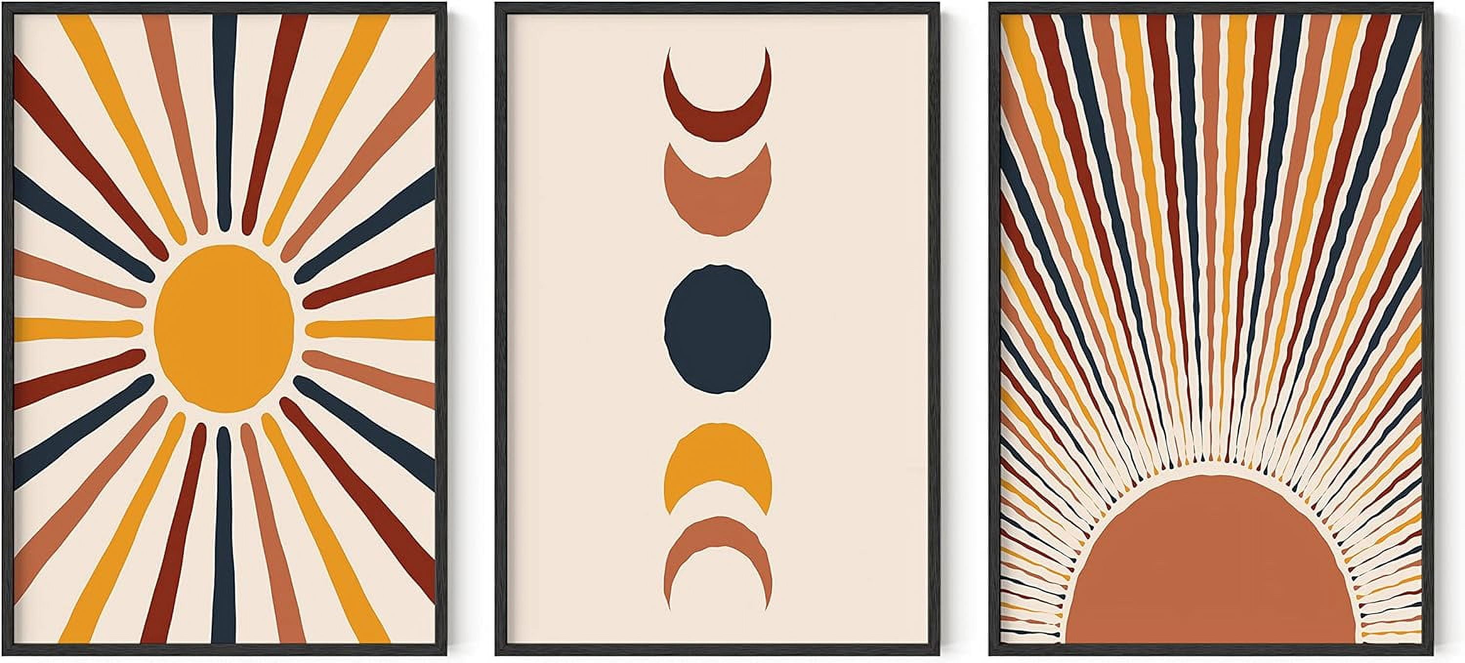 Haus and Hues Mid Century Modern Wall Art Boho Wall Decor - Set of 3 ...