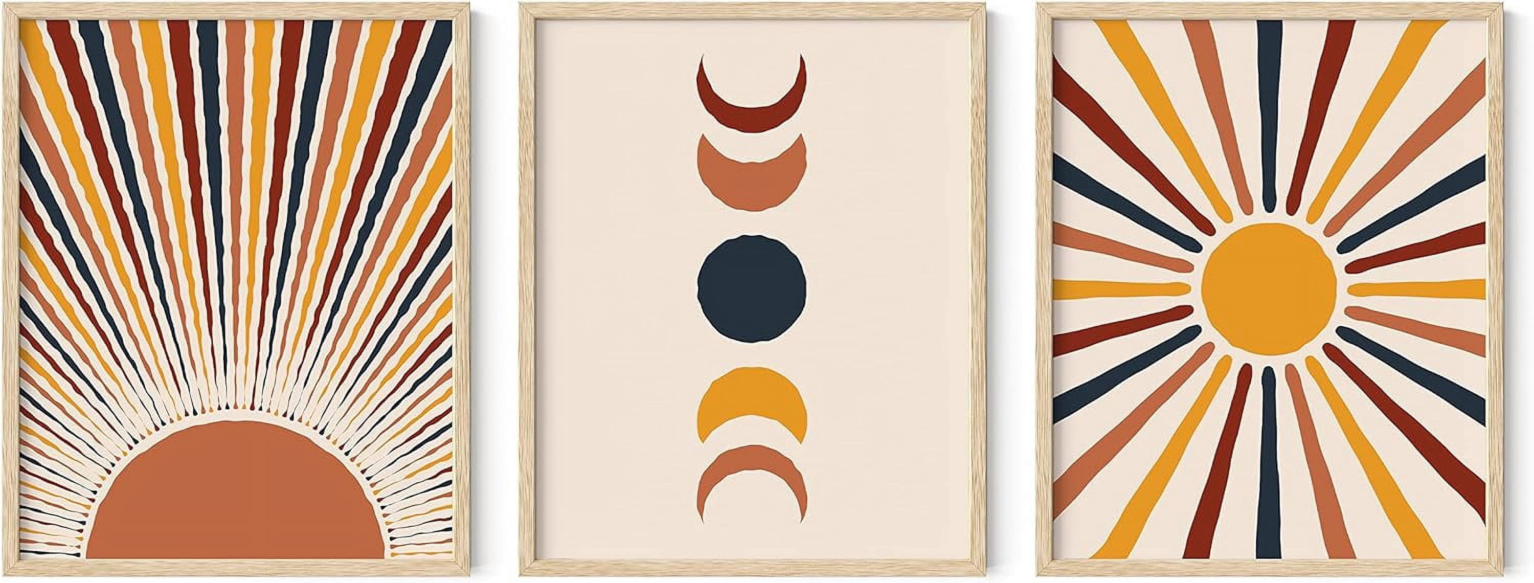 Haus and Hues Mid Century Modern Wall Art Boho Wall Decor - Set of 3 ...