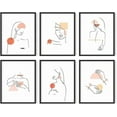 thumbnail image 1 of Haus and Hues Minimalist Abstract Line Art - Set of 6 Woman Painting Minimalistic Art Print, Abstract Wall Art Minimal Art Bedroom Decor Pictures, Aesthetic Minimalist Art Poster (16x20, Framed Black), 1 of 6