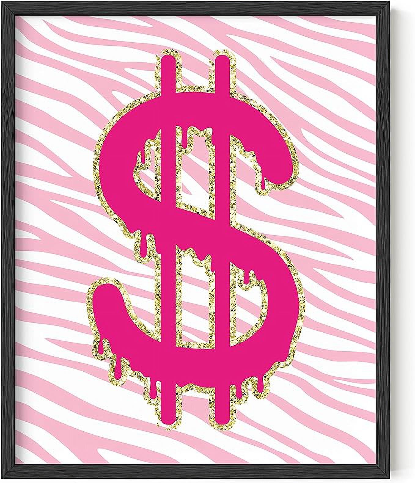 Posters for Girls Room Pink Money Art Posters Pink Poster Canvas