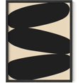 thumbnail image 1 of Haus and Hues Scandinavian Wall Art Abstract Art Prints - Mid Century Modern Art Wall Decor and Contemporary Abstract Bedroom Minimal Art and Neutral Wall Decor Stacked Ovals (Framed Black 16x20), 1 of 6