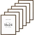 thumbnail image 1 of Haus and Hues Set of 6 Walnut Poster Frames 18 x 24 - Natural Wood Frames 18x24, Gallery Wall Frame Set, Wood Picture Frames 18 x 24, 18x24 Frames for Paintings, Art 18 x 24 Frames (Walnut Oak Frames), 1 of 6