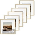 thumbnail image 1 of Haus and Hues Solid Oak Wood 12”x12” Picture Frames Matted to 8”x8” Set of 6 - Photo Gallery Wall Frames 12x12, Wood Picture Frames with Mat, 12x12 Gallery Wall Set (Beige Oak Frames), 1 of 5