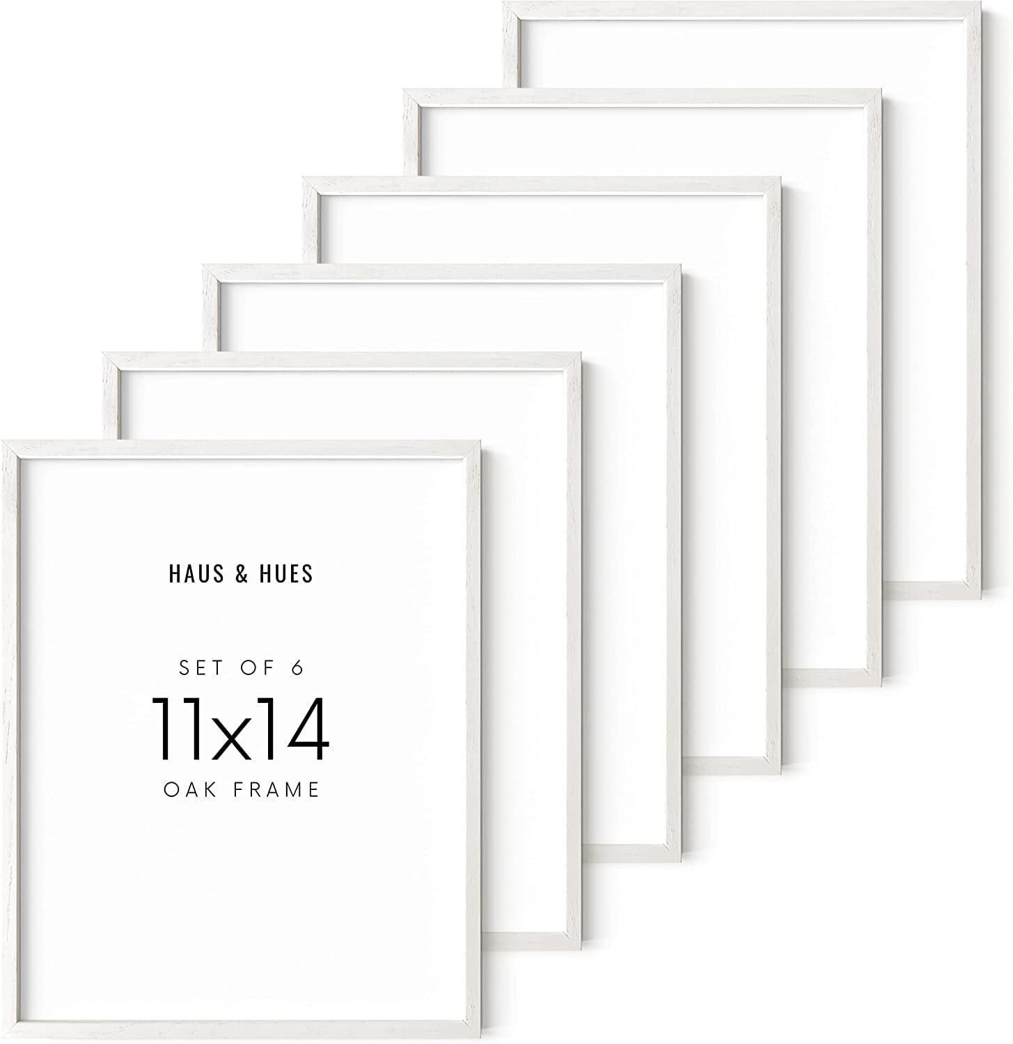Haus and Hues White Oak 11x14 Picture Frame Set of 6 Set of 6 11x14