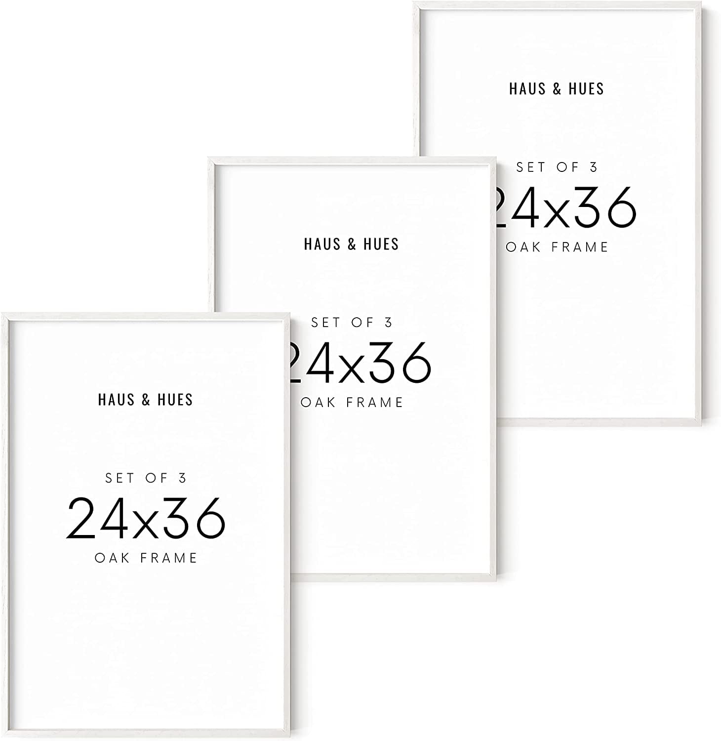 Haus and Hues White Poster Frames 24 X 36 Inches Set of 3 Large