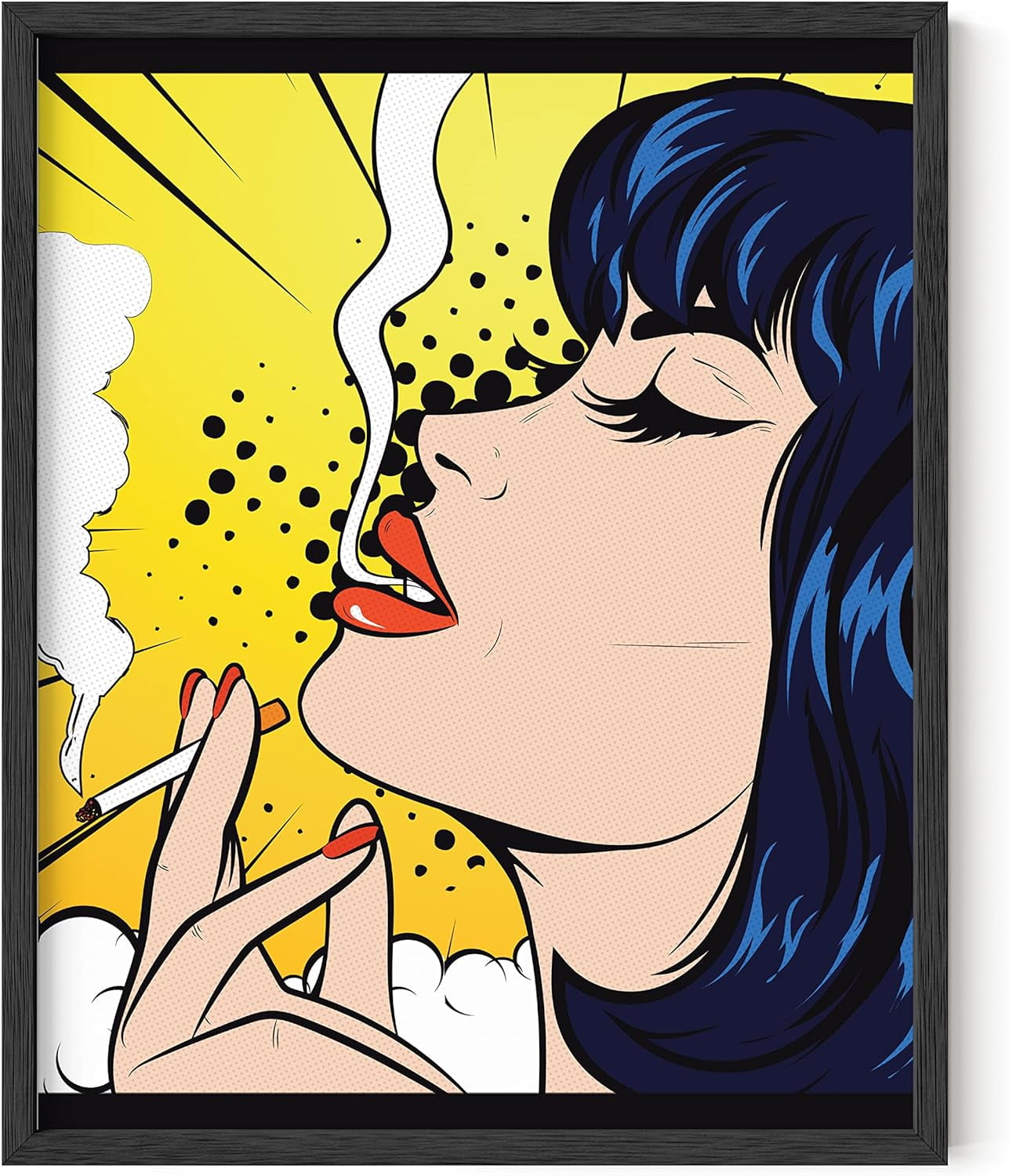 Haus and Hues Yellow Smoker Wall Art Print - Pop Art Prints, Smoking ...