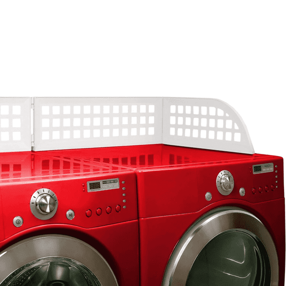 Haus Maus The Original Laundry Guard - Stop Laundry Falling Behind Washer/Dryer - Invented by a US Mom - Made in North America - Magnetic - Fits Most Front Loading Machines - Top of Fridge - White