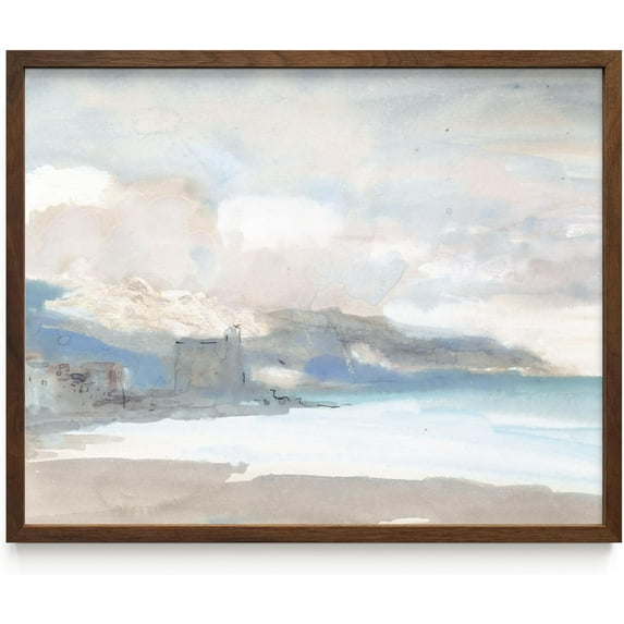 Haus and Hues Coastal Art Framed - Framed Wall Art for Bedroom, Living Room Masterpieces, and Coastal Farmhouse Decor (8x10 Framed Beige)