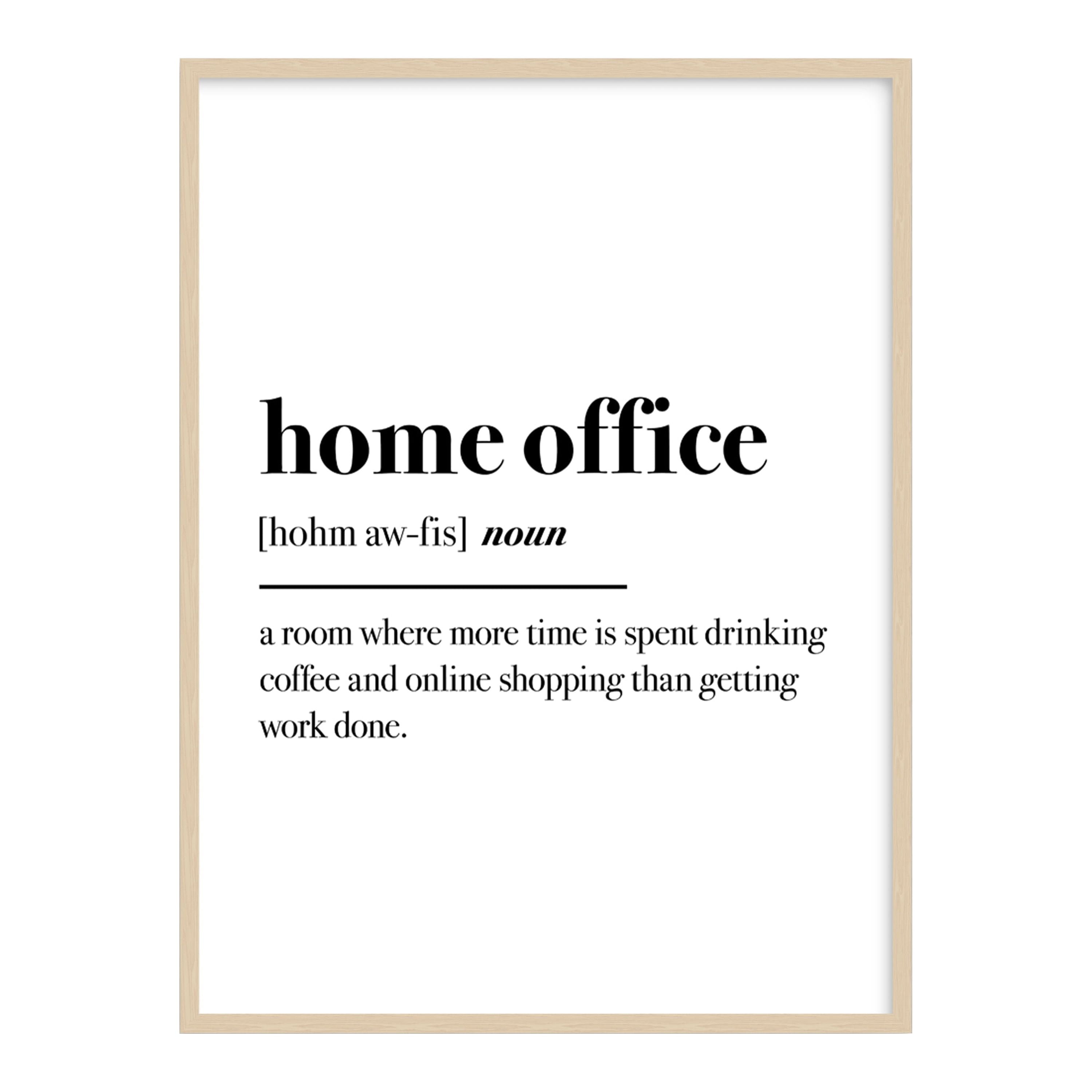 Haus and Hues Funny Quotes for Home Office Decor - Funny Home Decor & Office Wall Decor for Women Funny Work from Home Office Unframed 12x16