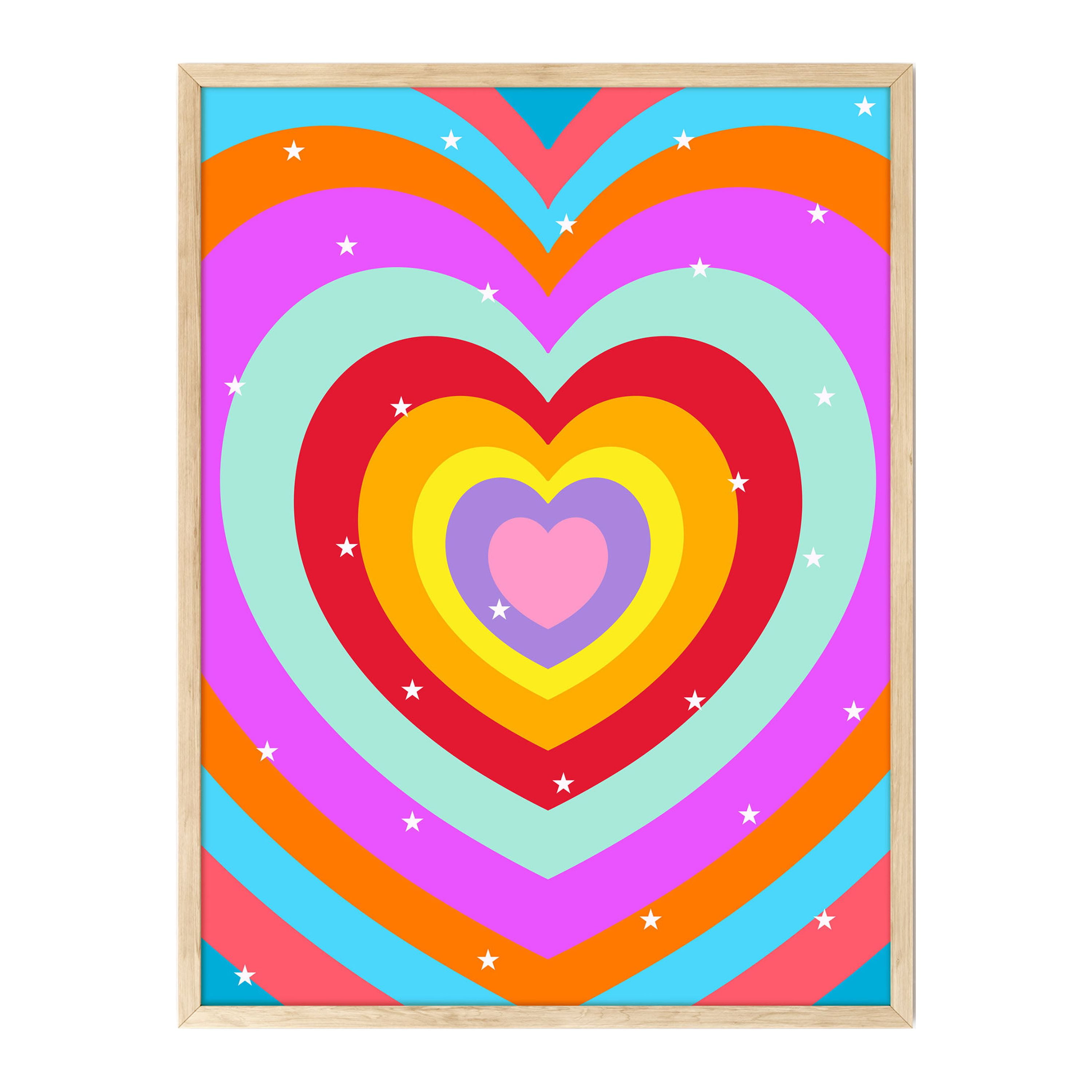 Haus and Hues Heart Pictures For Walls – Y2k Posters For Teen Girls Room  Decor Aesthetic Indie Pictures Wall Décor Kidcore Aesthetic 12”x16” 