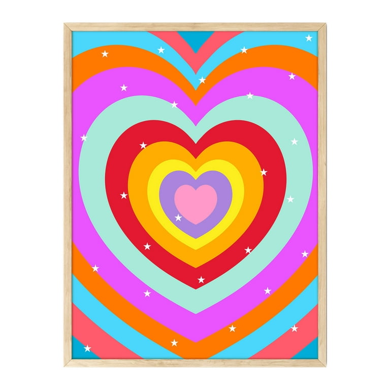 Haus and Hues Heart Pictures For Walls – Y2k Posters For Teen