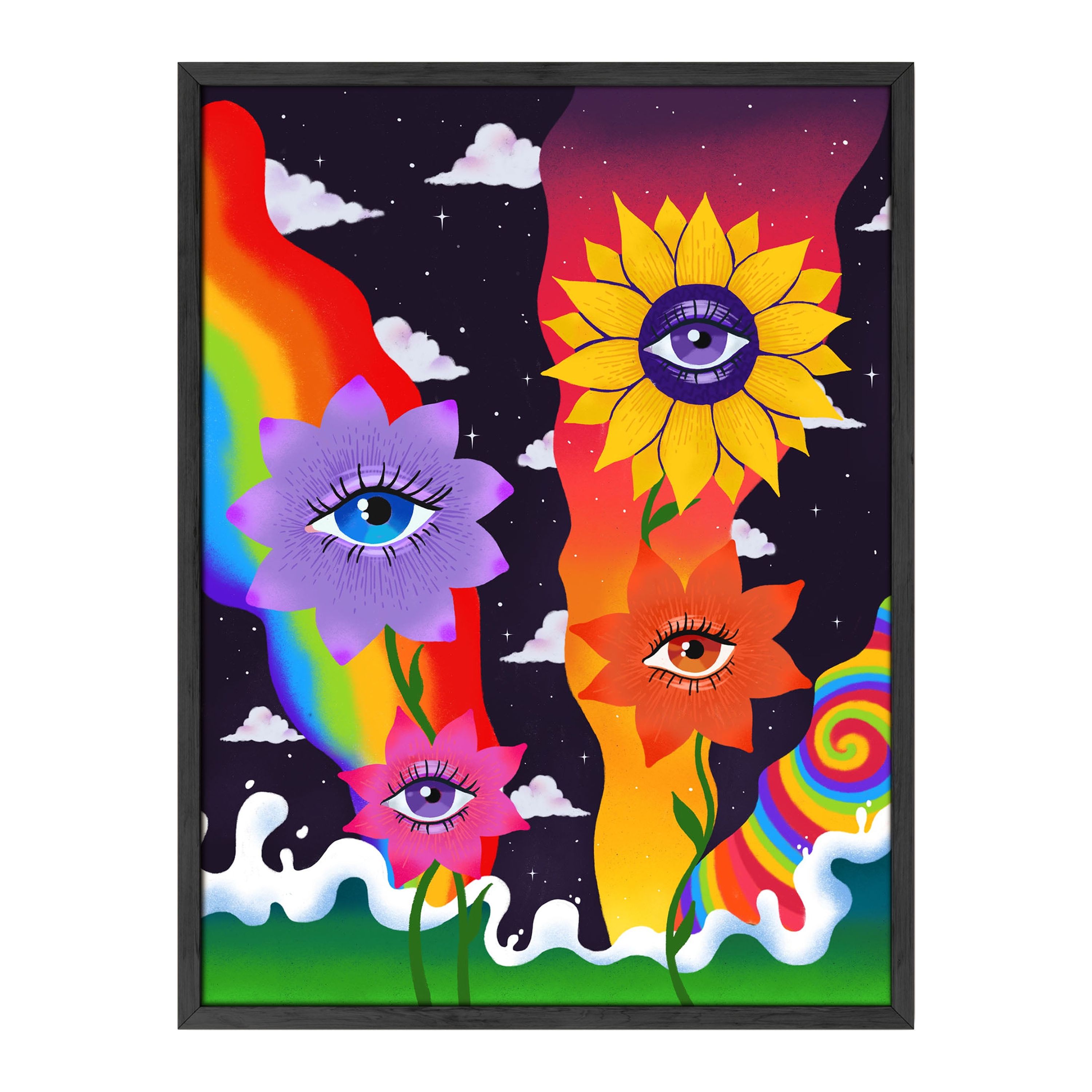 Haus and Hues Trippy Poster Aesthetic Poster Y2K Wall Décor Hippie