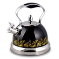 thumbnail image 1 of HausRoland Stainless Steel Whistling Kettle 3.7 Qt (3.5 L) Stovetop Kettle with Ergonomic Handle Tea Kettle for Stove Top, Black, 1 of 8