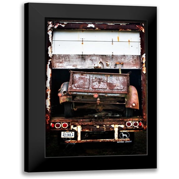 Hausenflock, Alan 11x14 Black Modern Framed Museum Art Print Titled - Old Truck in Truck