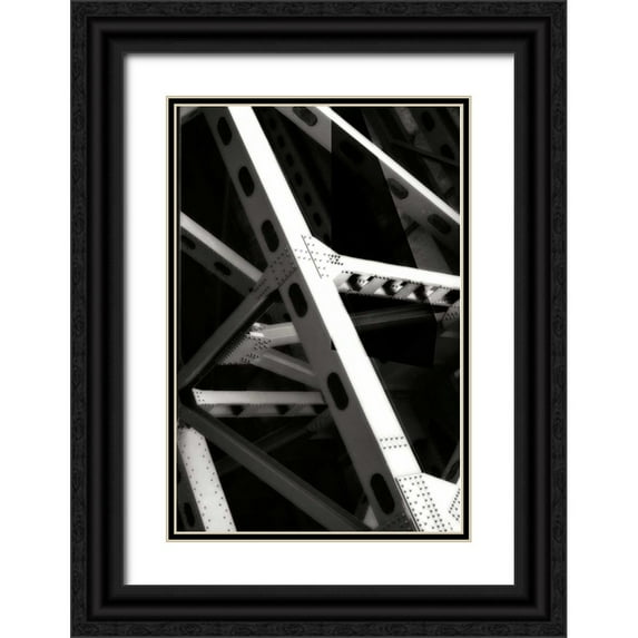 Hausenflock, Alan 11x14 Black Ornate Wood Framed with Double Matting Museum Art Print Titled - Rivets and Steel III