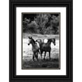 thumbnail image 1 of Hausenflock, Alan 11x14 Black Ornate Wood Framed with Double Matting Museum Art Print Titled - The Horses Three I, 1 of 4