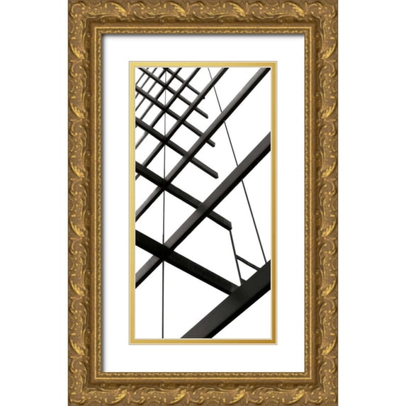 Hausenflock, Alan 11x18 Gold Ornate Wood Framed with Double Matting Museum Art Print Titled - Steel Lattice I