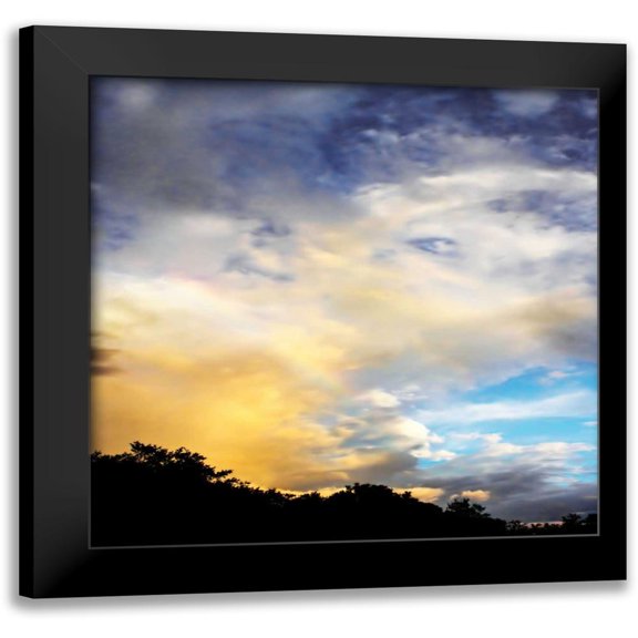 Hausenflock, Alan 12x12 Black Modern Framed Museum Art Print Titled - Rainbow Cloud Sq. I