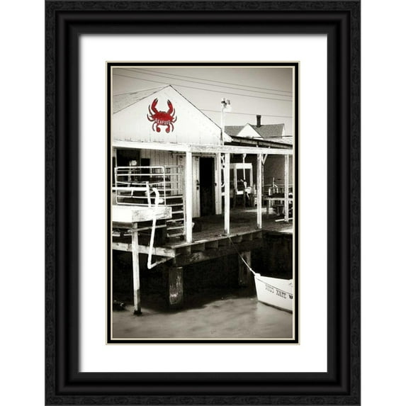 Hausenflock, Alan 13x18 Black Ornate Wood Framed with Double Matting Museum Art Print Titled - Crab Shack I