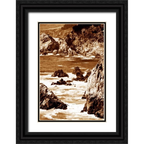 Hausenflock, Alan 13x18 Black Ornate Wood Framed with Double Matting Museum Art Print Titled - Garrapata Highlands V