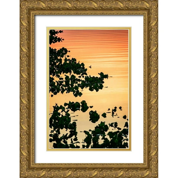 Hausenflock, Alan 13x18 Gold Ornate Wood Framed with Double Matting Museum Art Print Titled - River at Twilight II