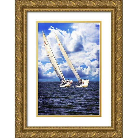Hausenflock, Alan 13x18 Gold Ornate Wood Framed with Double Matting Museum Art Print Titled - Side by Side