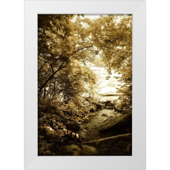 Hausenflock, Alan 13x18 White Modern Wood Framed Museum Art Print Titled - By the River Wide II