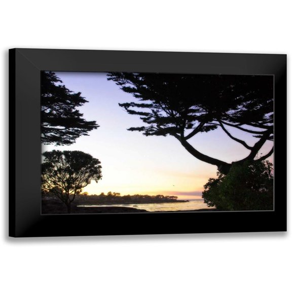 Hausenflock, Alan 14x11 Black Modern Framed Museum Art Print Titled - Sunset on Pacific Grove