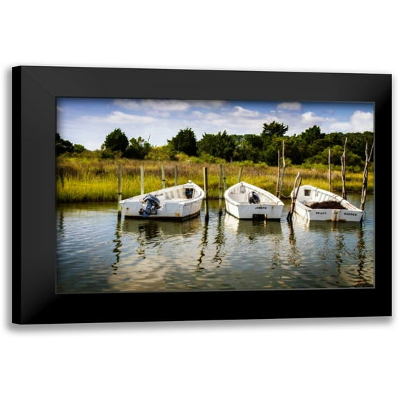 Hausenflock, Alan 14x11 Black Modern Framed Museum Art Print Titled - Three Small Boats I