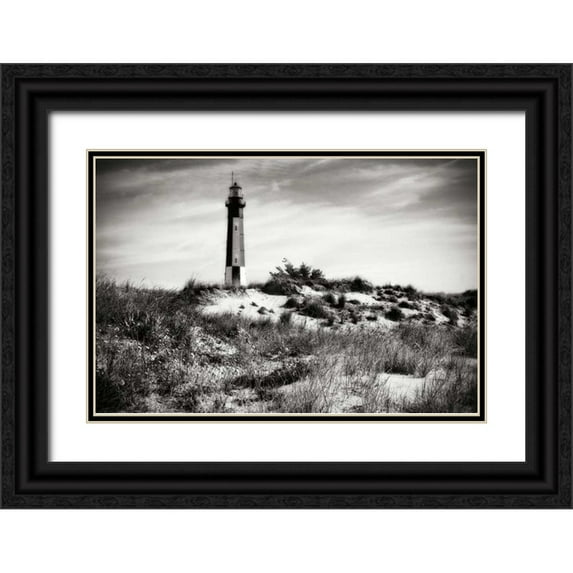 Hausenflock, Alan 14x11 Black Ornate Wood Framed with Double Matting Museum Art Print Titled - Cape Henry Light V