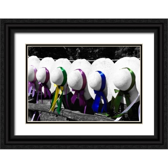 Hausenflock, Alan 14x11 Black Ornate Wood Framed with Double Matting Museum Art Print Titled - Fancy Hats I