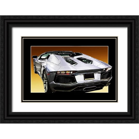 Hausenflock, Alan 14x11 Black Ornate Wood Framed with Double Matting Museum Art Print Titled - Italian Supercar I