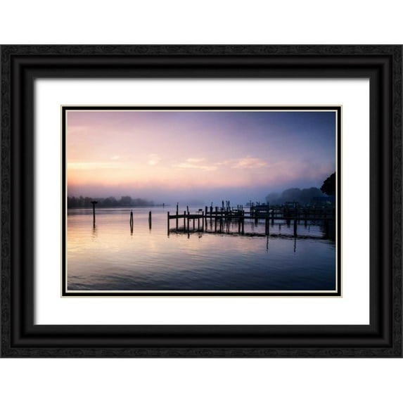 Hausenflock, Alan 14x11 Black Ornate Wood Framed with Double Matting Museum Art Print Titled - Neale Sound Sunrise III