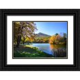 thumbnail image 1 of Hausenflock, Alan 14x11 Black Ornate Wood Framed with Double Matting Museum Art Print Titled - Peaks Of Otter Lake I, 1 of 4