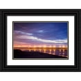 thumbnail image 1 of Hausenflock, Alan 14x11 Black Ornate Wood Framed with Double Matting Museum Art Print Titled - Surfside Pier Sunrise II, 1 of 4