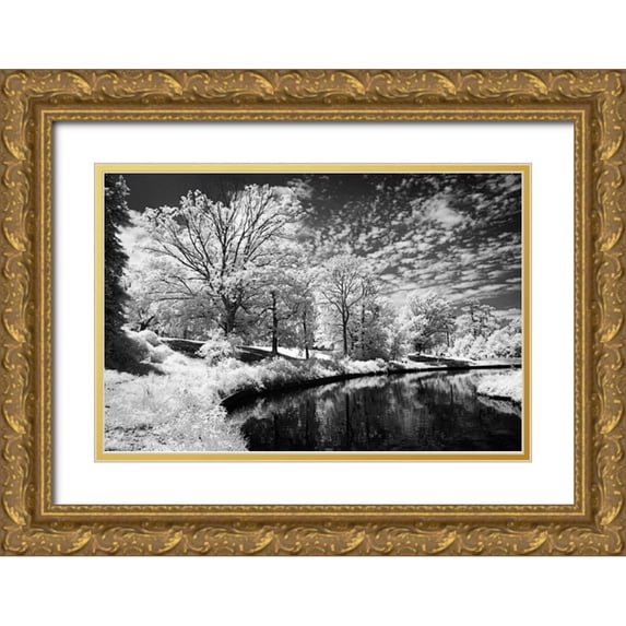 Hausenflock, Alan 14x11 Gold Ornate Wood Framed with Double Matting Museum Art Print Titled - Bryan Lake II