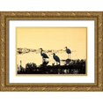 thumbnail image 1 of Hausenflock, Alan 14x11 Gold Ornate Wood Framed with Double Matting Museum Art Print Titled - Egrets in the Sunrise II, 1 of 4